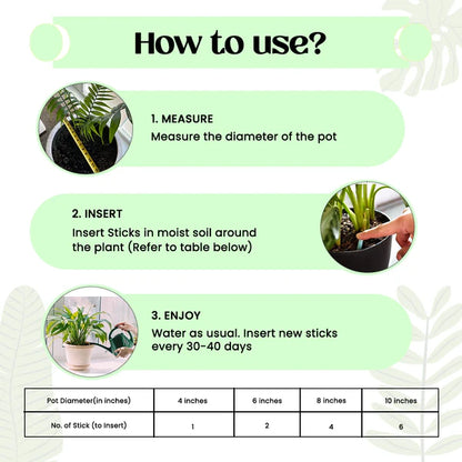 GreenGlow Fertilizer Sticks For Plants